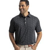 FJ Wingtip Floral Lisle Men Golf Polo