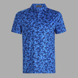 G/Fore MAPPED ICON CAMO TECH JERSEY MODERN SPREAD COLLAR POLO