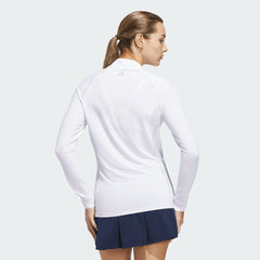 Adidas Ultimate365 Solid Quarter-Zip Mock Polo Shirt Women