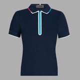 G/Fore CONTRAST QUARTER ZIP TECH PIQUE POLO TWILIGHT Women