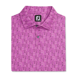 FootJoy Lisle Glass Print Self Collar Polo
