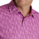 FootJoy Lisle Glass Print Self Collar Polo