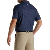 FootJoy Lisle Glass Print Self Collar Polo