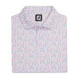 FootJoy Lisle Glass Print Self Collar Polo