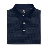 FootJoy Diamond Dot Print Lisle Self Collar Polo