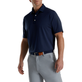 FootJoy Diamond Dot Print Lisle Self Collar Polo