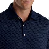 FootJoy Diamond Dot Print Lisle Self Collar Polo