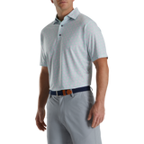 FootJoy Shadow Palm Print Lisle Self Collar Polo