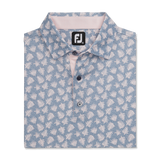 FootJoy Shadow Palm Print Lisle Self Collar Polo