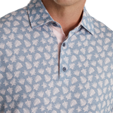 FootJoy Shadow Palm Print Lisle Self Collar Polo