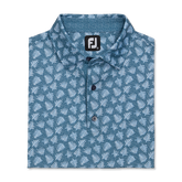 FootJoy Shadow Palm Print Lisle Self Collar Polo