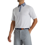 FootJoy Diamond Dot Print Lisle Self Collar Polo