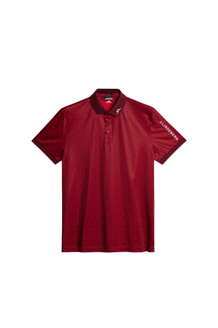 J. Lindeberg Tour Tech Reg Fit Golf Print Polo