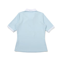 Malbon Golf  Lip Tissue M Logo Collar T-Shirt SKY BLUE (WOMAN)