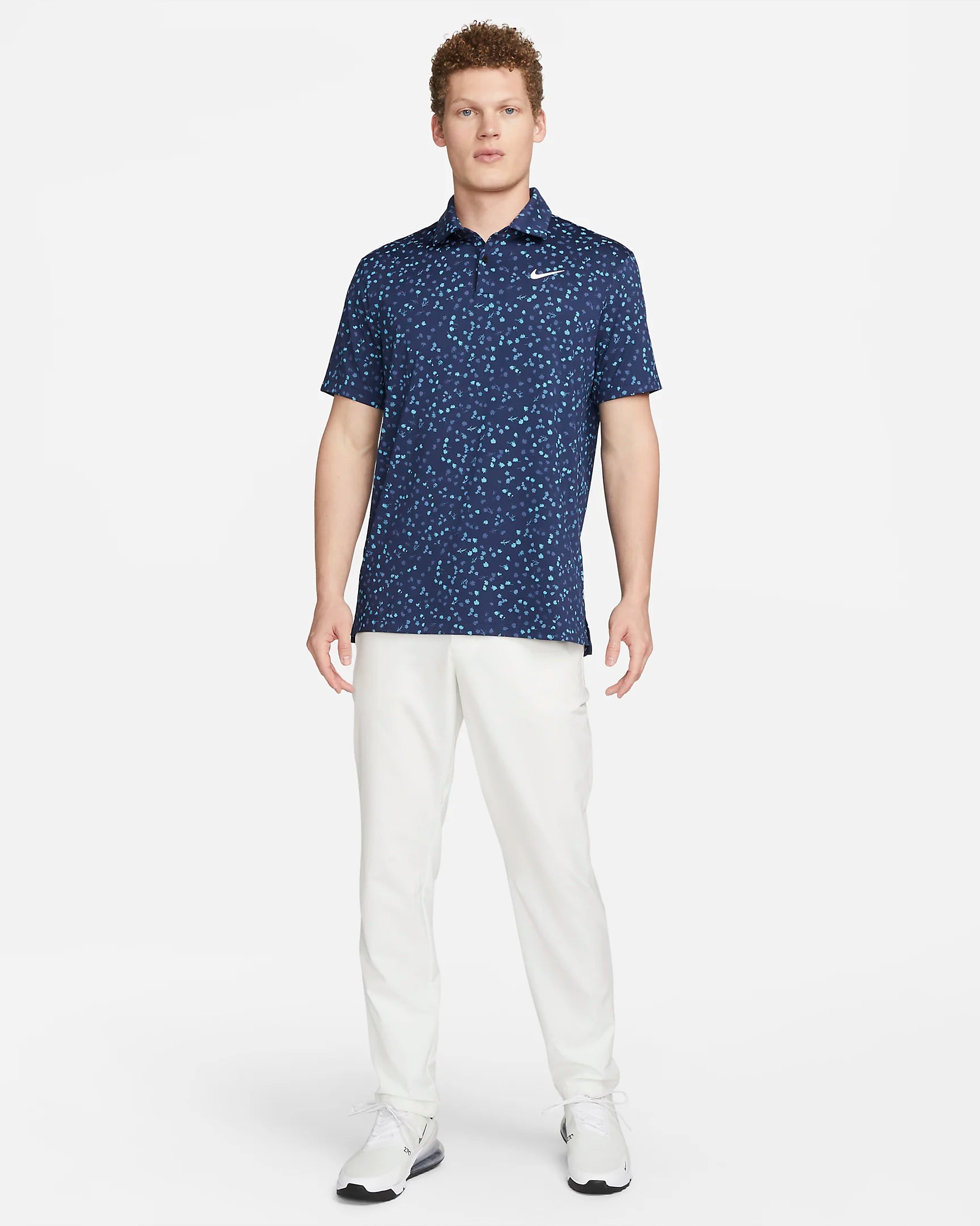 Nike Dri Fit Tour Floral Golf Polo Greenfield Golf