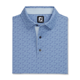 FootJoy Golf Course Doodle Stretch Pique Self Collar Polo