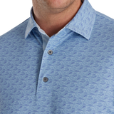 FootJoy Golf Course Doodle Stretch Pique Self Collar Polo