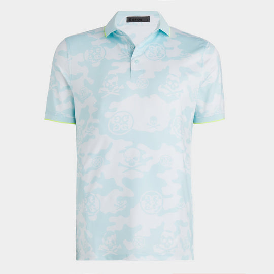 G/Fore Rib Collar Exploded Camo Tech Polo