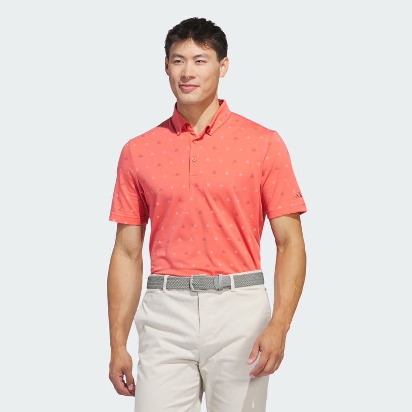 Adidas Go-To Mini-Crest Print Polo Shirt