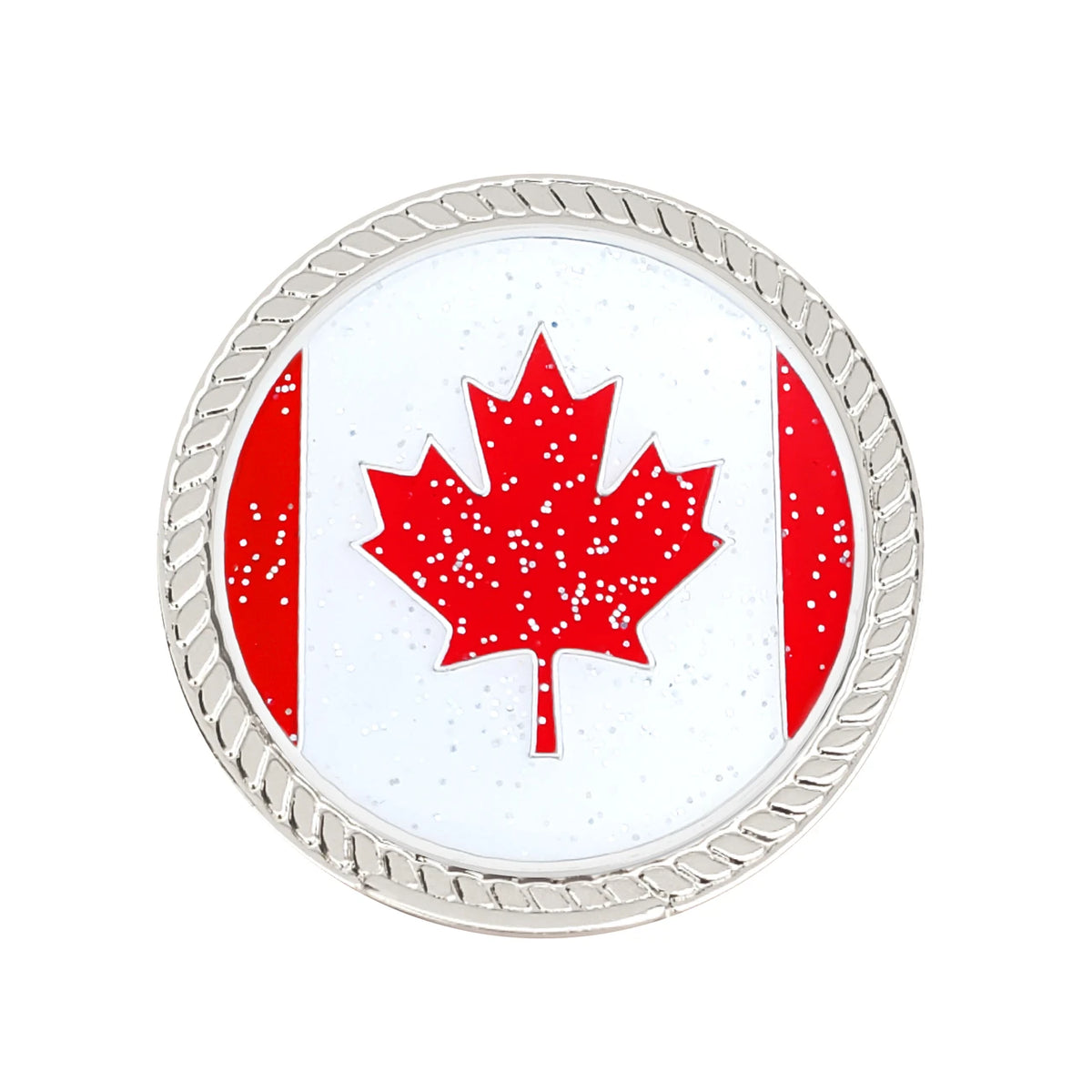 Navika Canadian Flag Glitzy Magnetic Kicks Candy Shoe Ball Marker