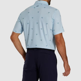 FootJoy Thistle Print Lisle Self Collar Polo