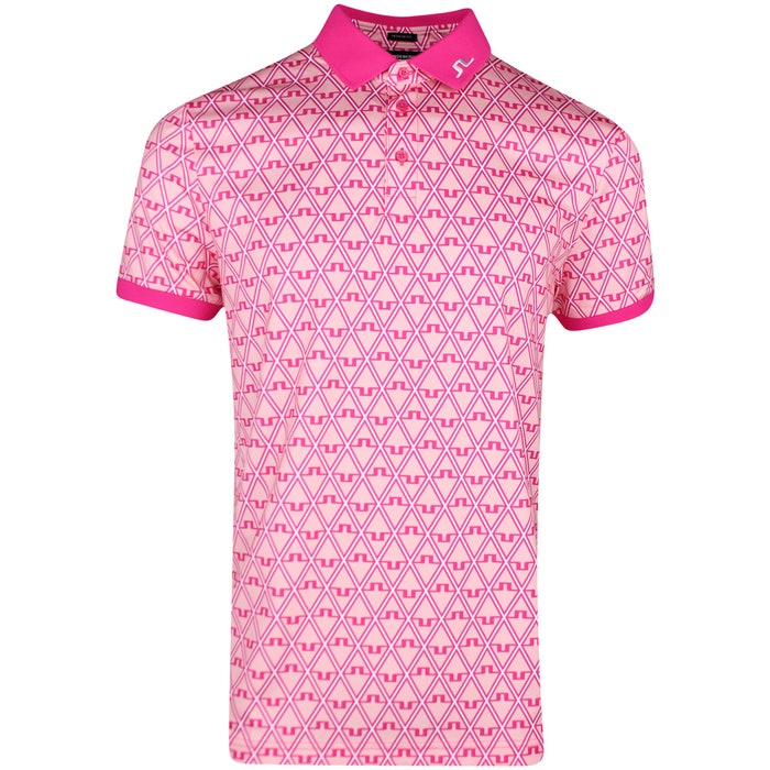 J. Lindeberg Tour Tech Reg Fit Golf Print Polo