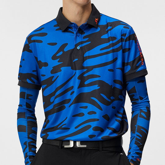 J. Lindeberg Tour Tech Reg Fit Golf Print Polo