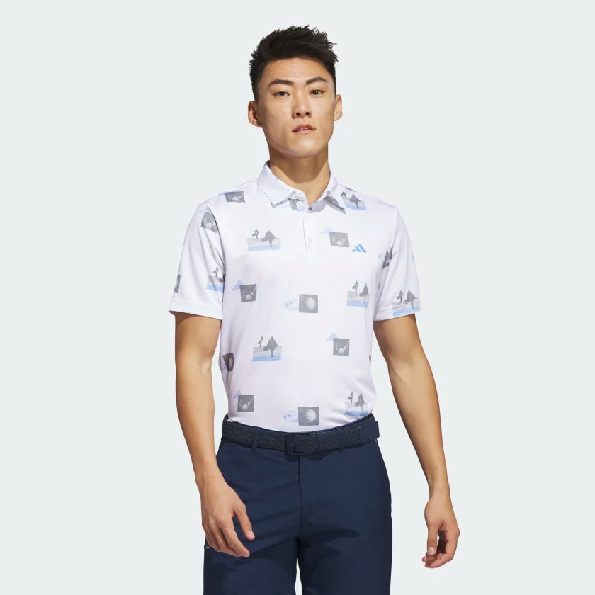 Adidas Allover Print Polo