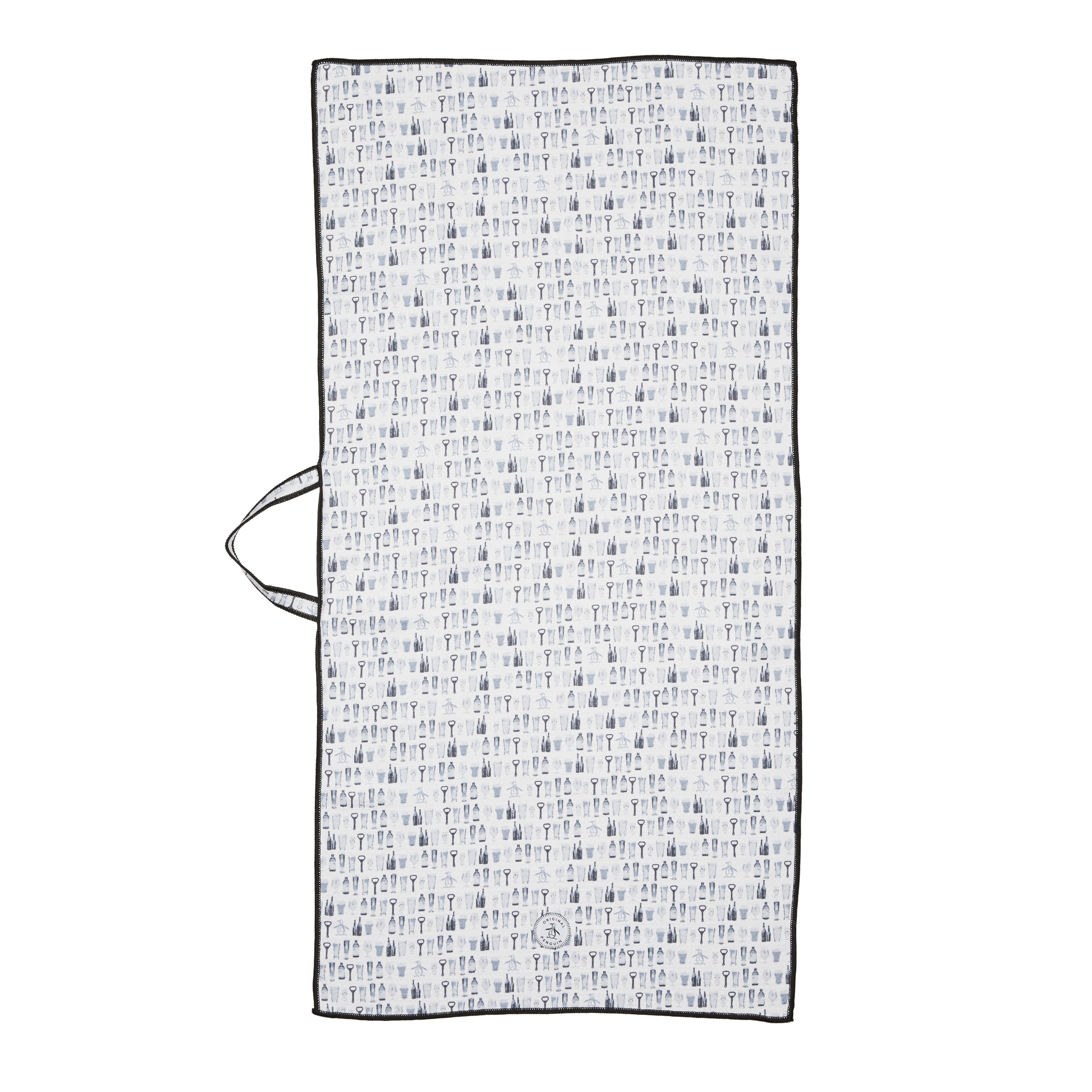 Original Penguin Drink Print Waffle Towel