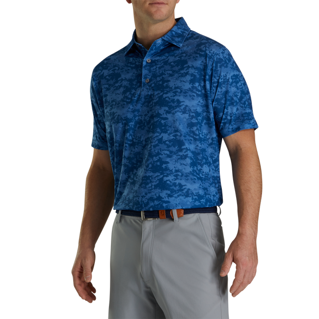 FootJoy Lisle Cloud Camo Self Collar Polo