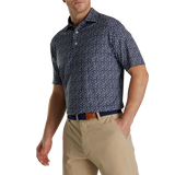 FootJoy Lisle Tossed Tulips Self Collar Polo