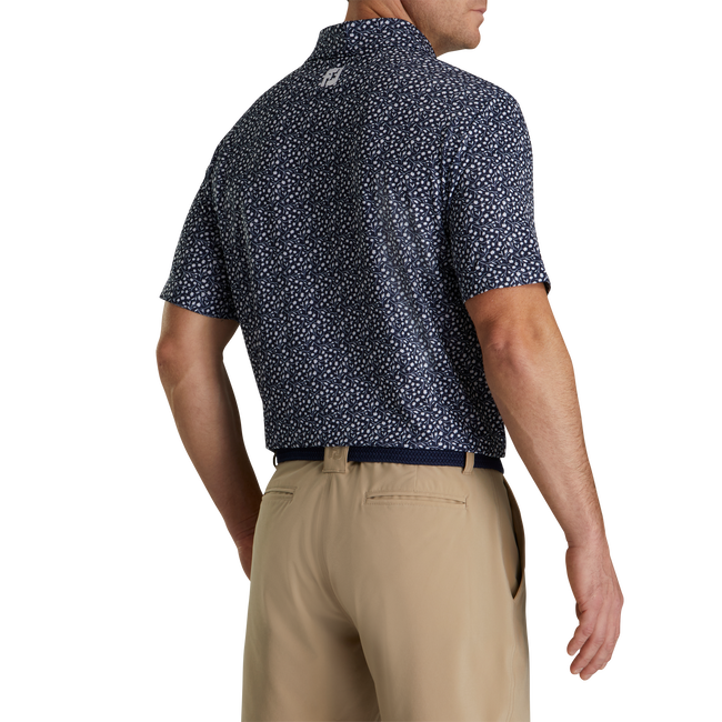 FootJoy Lisle Tossed Tulips Self Collar Polo