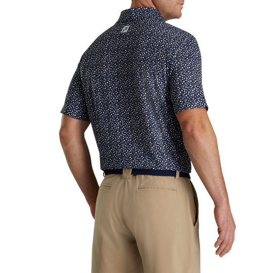 FootJoy Lisle Tossed Tulips Self Collar Polo