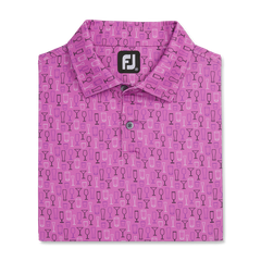 FootJoy Lisle Glass Print Self Collar Polo