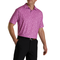 FootJoy Lisle Glass Print Self Collar Polo