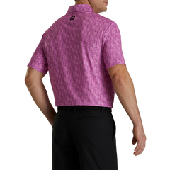 FootJoy Lisle Glass Print Self Collar Polo