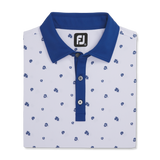 FootJoy Pique Stretch Scattered Floral Self Collar Polo