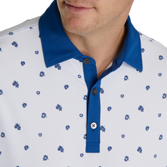 FootJoy Pique Stretch Scattered Floral Self Collar Polo