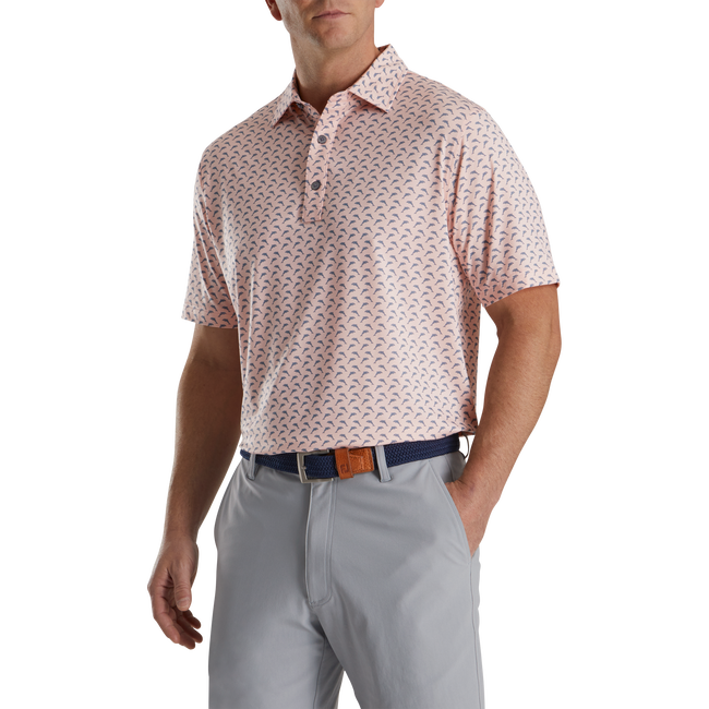 Footjoy diamond print lisle 2025 polo