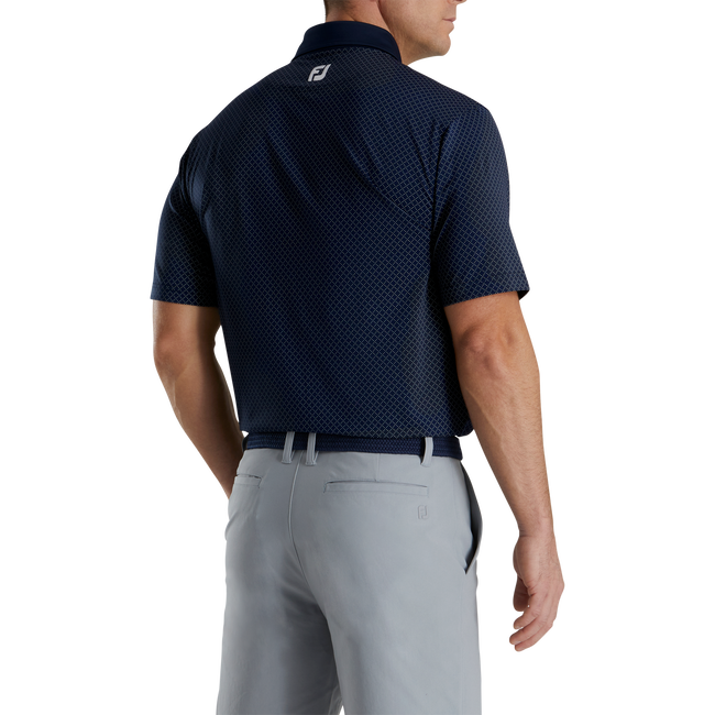 FootJoy Diamond Dot Print Lisle Self Collar Polo