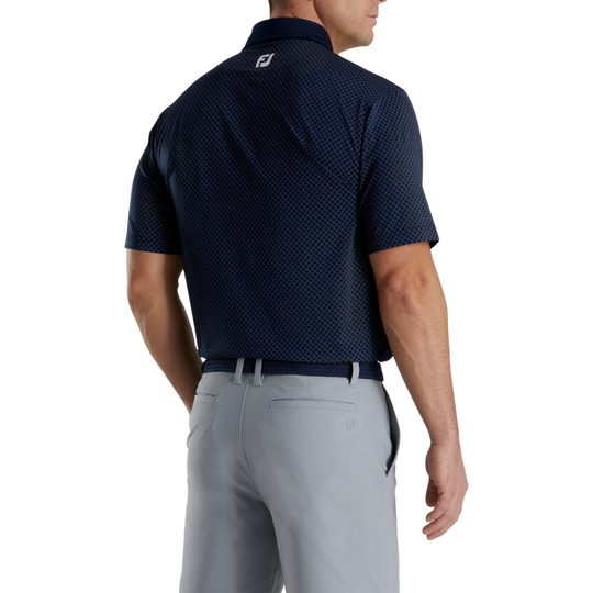 FootJoy Diamond Dot Print Lisle Self Collar Polo