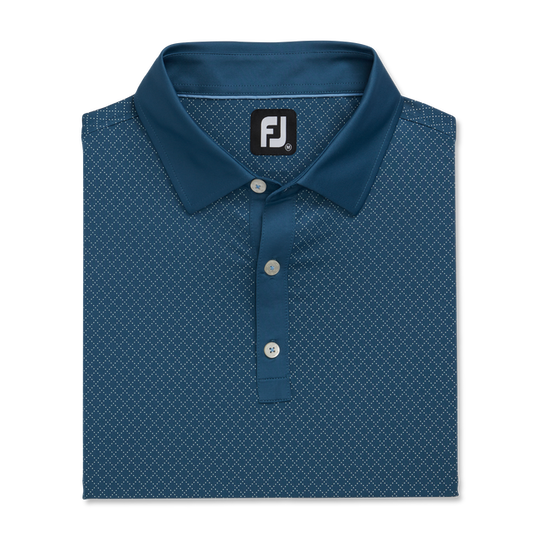 FootJoy Diamond Dot Print Lisle Self Collar Polo