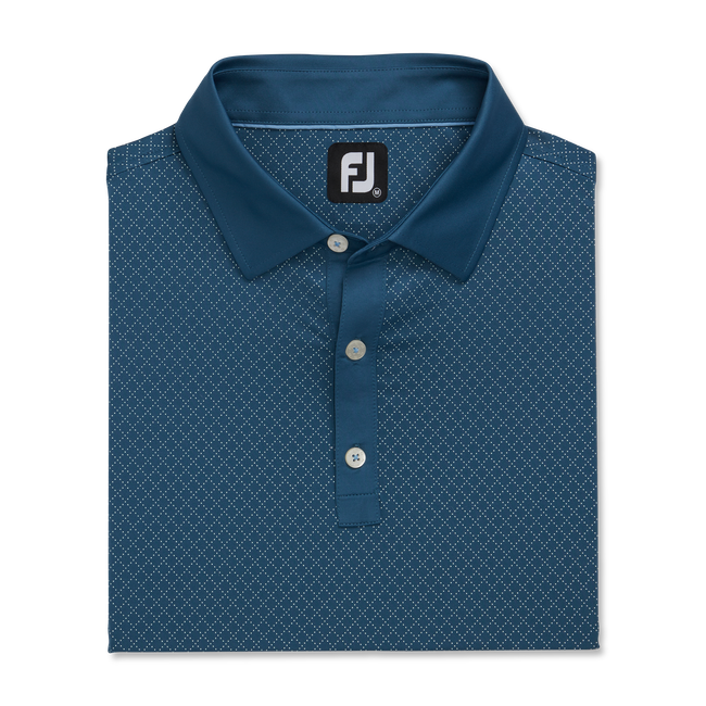 FootJoy Diamond Dot Print Lisle Self Collar Polo