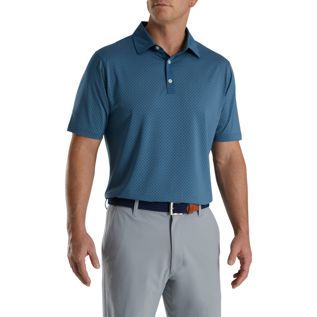 FootJoy Diamond Dot Print Lisle Self Collar Polo