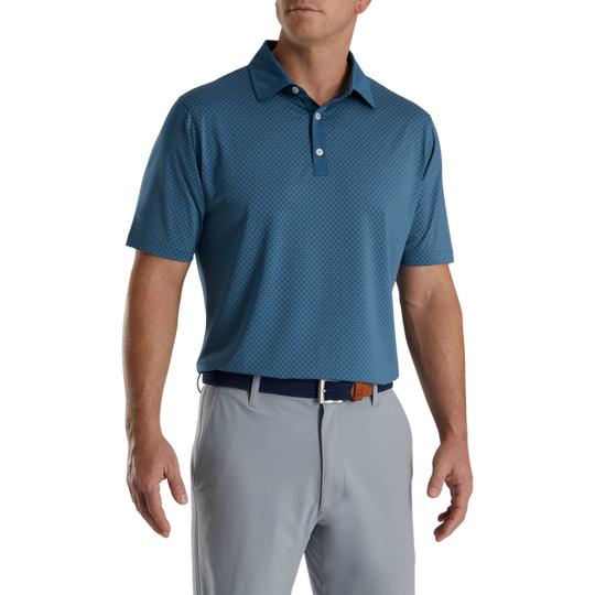 FootJoy Diamond Dot Print Lisle Self Collar Polo