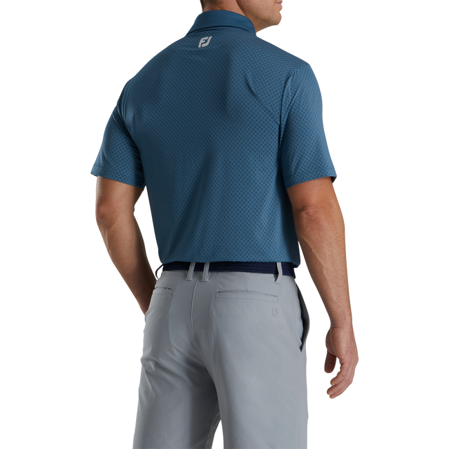 FootJoy Diamond Dot Print Lisle Self Collar Polo