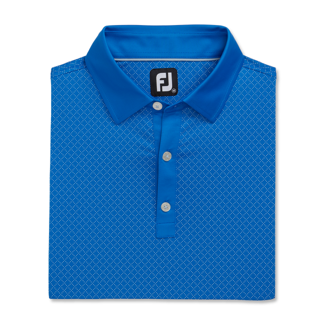 FootJoy Diamond Dot Print Lisle Self Collar Polo