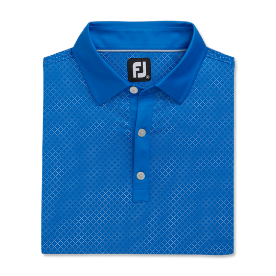 FootJoy Diamond Dot Print Lisle Self Collar Polo