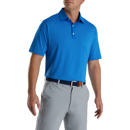 FootJoy Diamond Dot Print Lisle Self Collar Polo