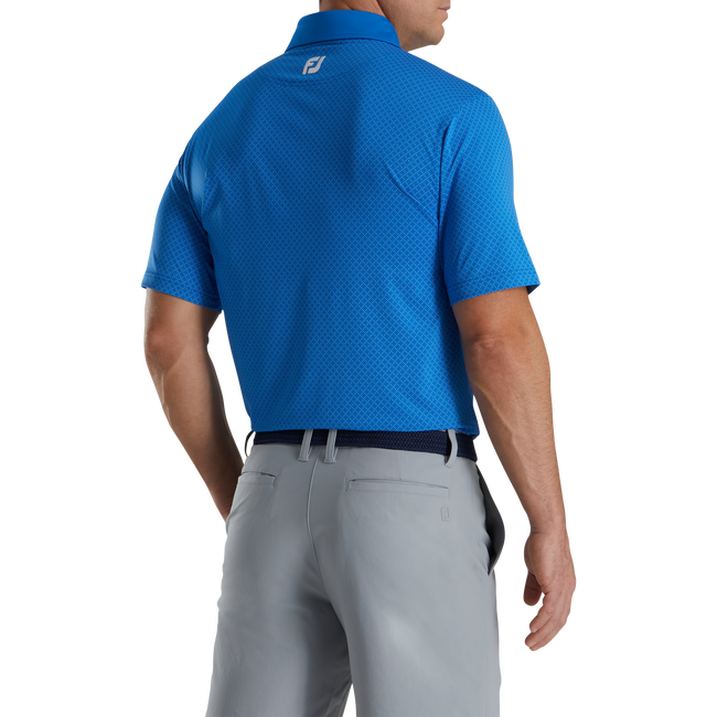 FootJoy Diamond Dot Print Lisle Self Collar Polo